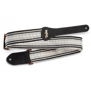 Taylor Academy Strap -White/Black - Jacquard Cotton